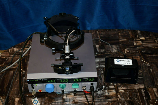 Iridex SL infrared laser with LIO Laser indirect ophthalmoscope