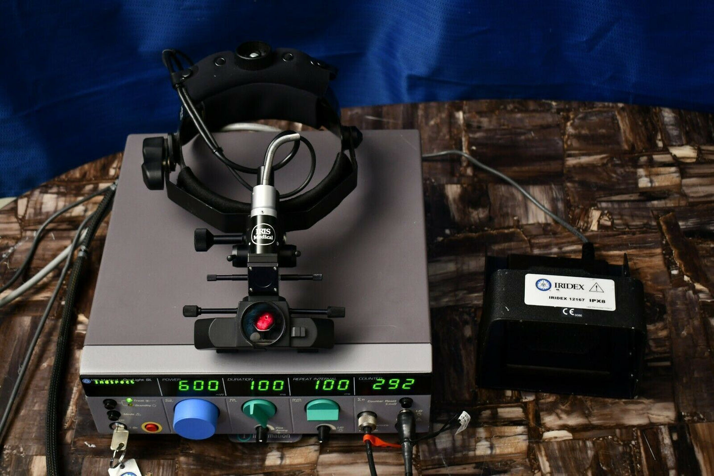 Iridex SL infrared laser with LIO Laser indirect ophthalmoscope