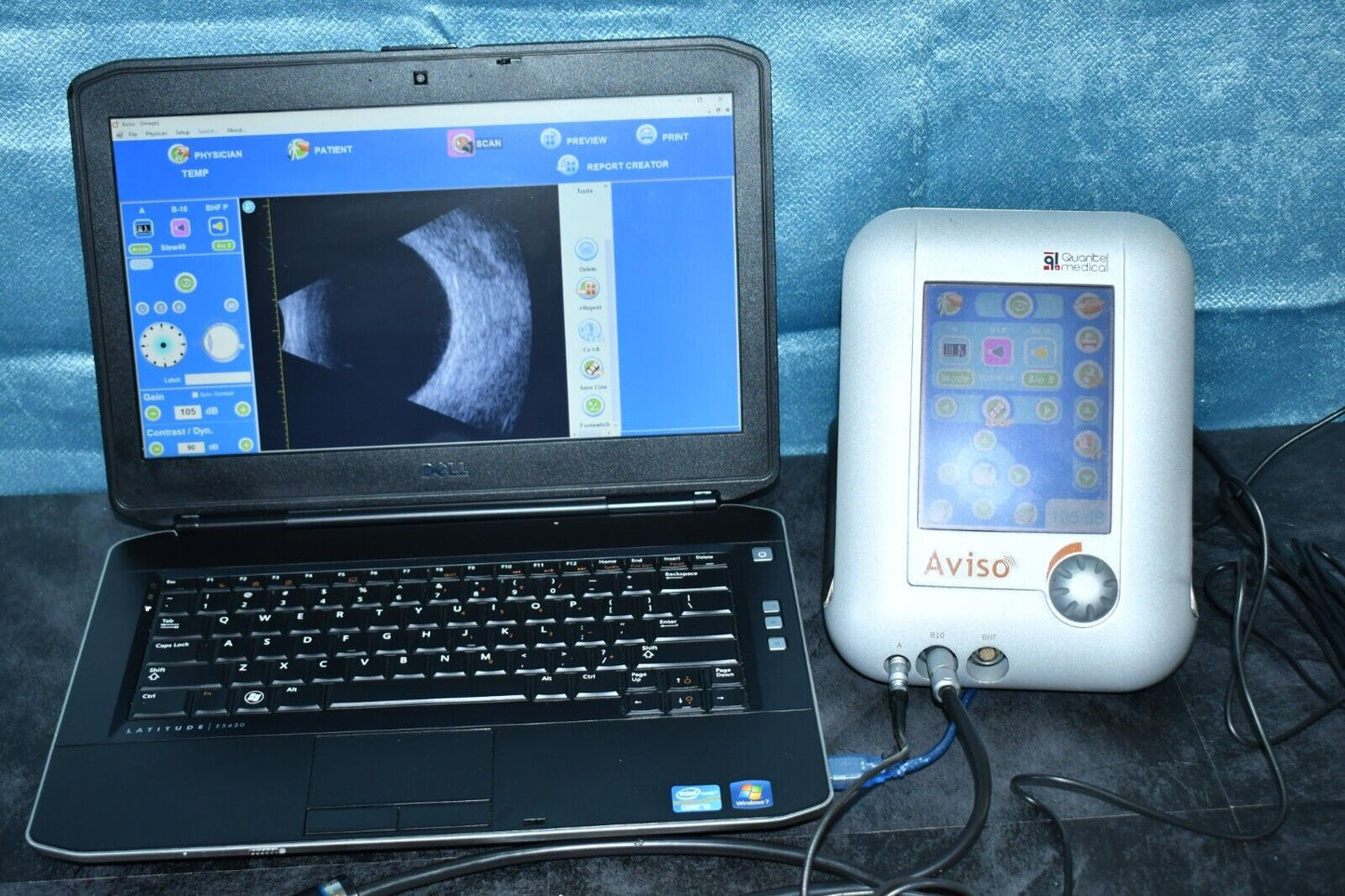 Quantel Medical Aviso A and B scan Ultrasound complete