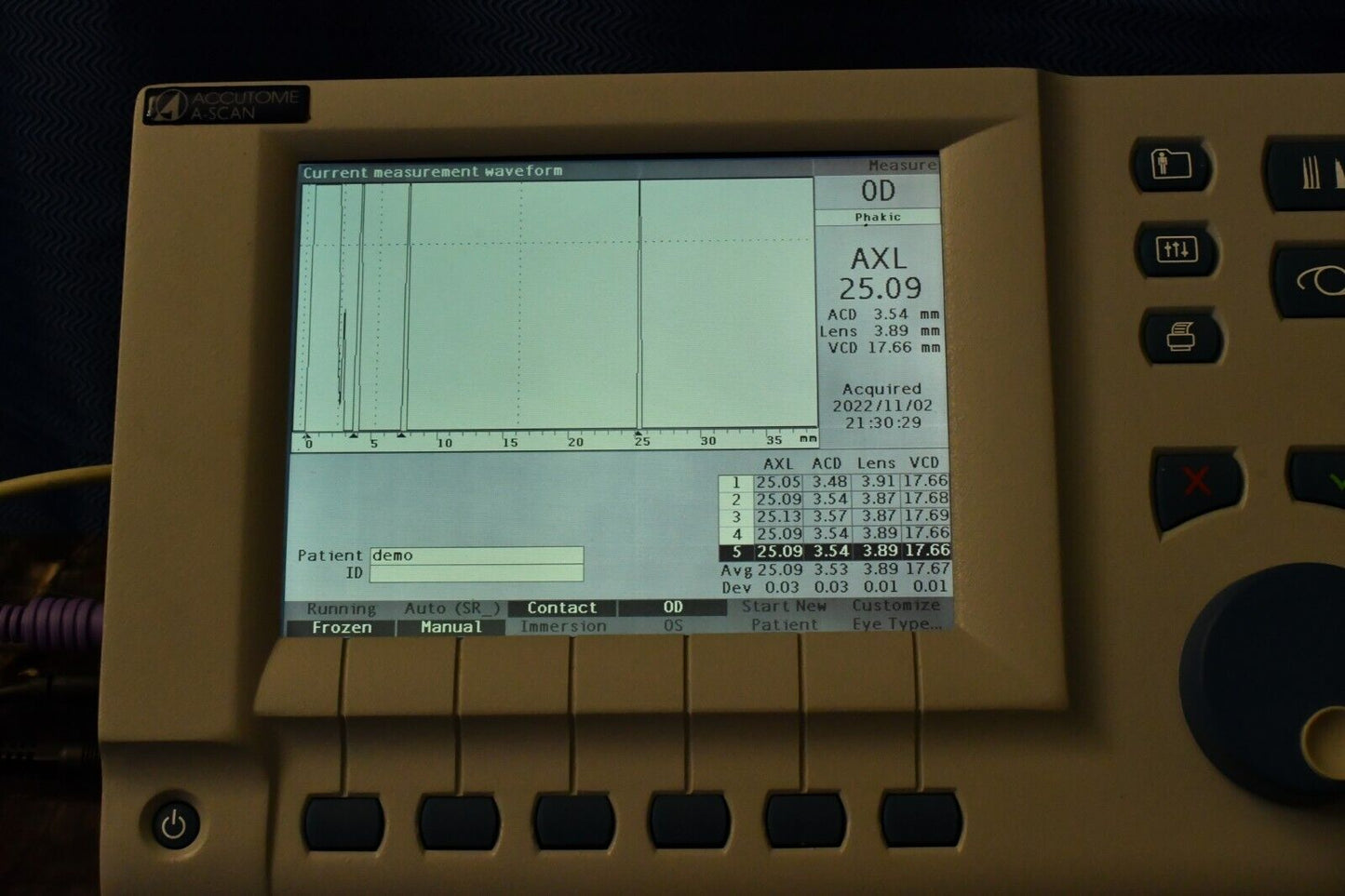 Accutome A scan plus ultrasound biometer IOL calculator